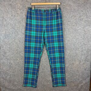 Chubbies Everywear Pants Mens L Green Plaid Stretch Casual Lounge Trousers